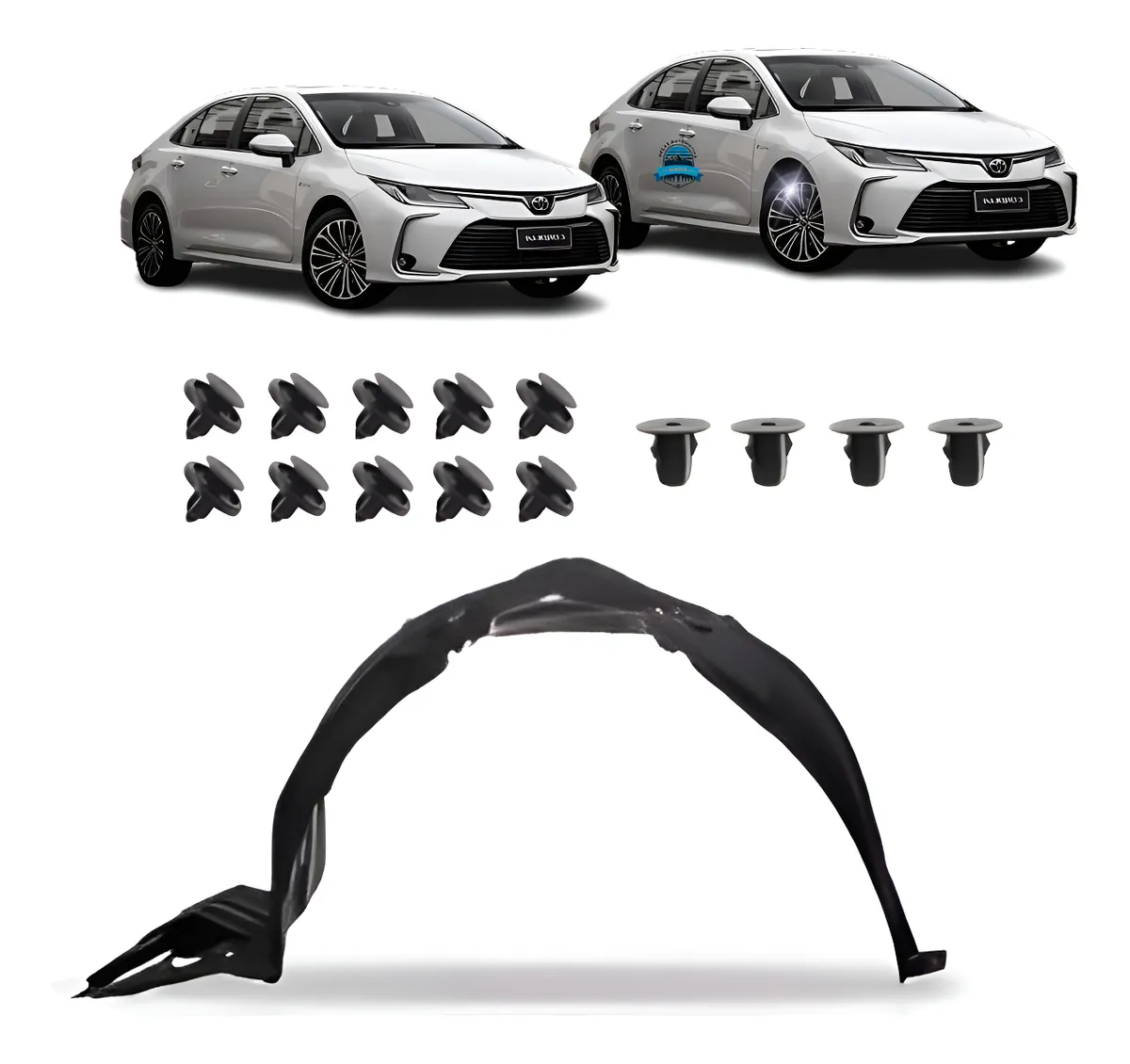 Pasa rueda delantero Corolla 2020 2021 Á 2025 + 14 Grampos