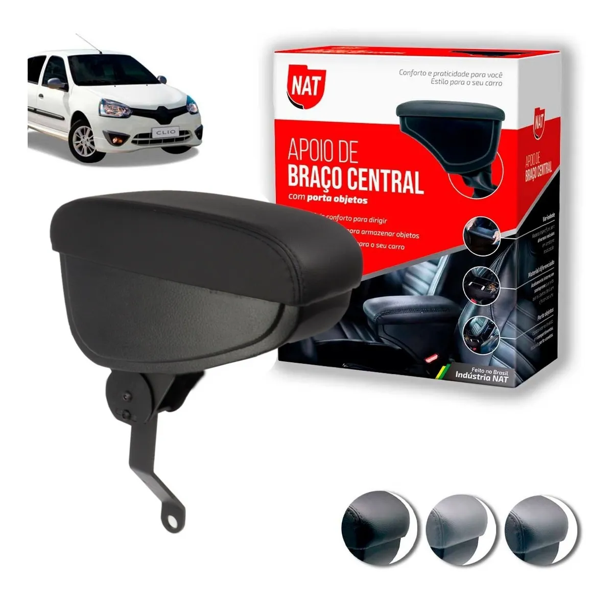 Apoyabrazos Clio 07 08 09 10 12 13 14 2015 Cuero