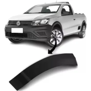 Moldura de parachoques lateral para Saveiro G7 2017 a 2023 en negro robusto