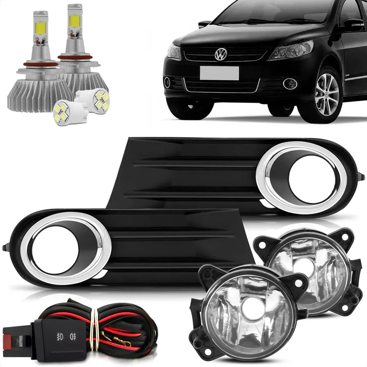 Kit caminero Gol Voyage Saveiro G5 09 A 13 + Led