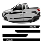 Set Moldura Lateral Goma Fiat Strada 2007 al 2019