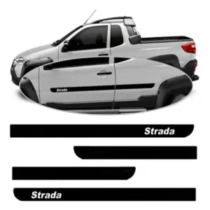 Set Moldura Lateral Goma Fiat Strada 2007 al 2019