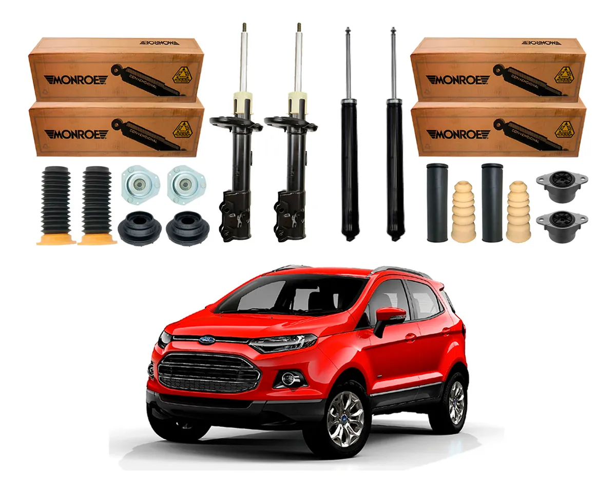 kit 4 amortiguadores delantero trasero ford ecosport 2013/2017