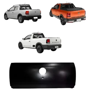 Portón trasero para Saveiro G7 G8 G9 2017 a 2025 Cross Black