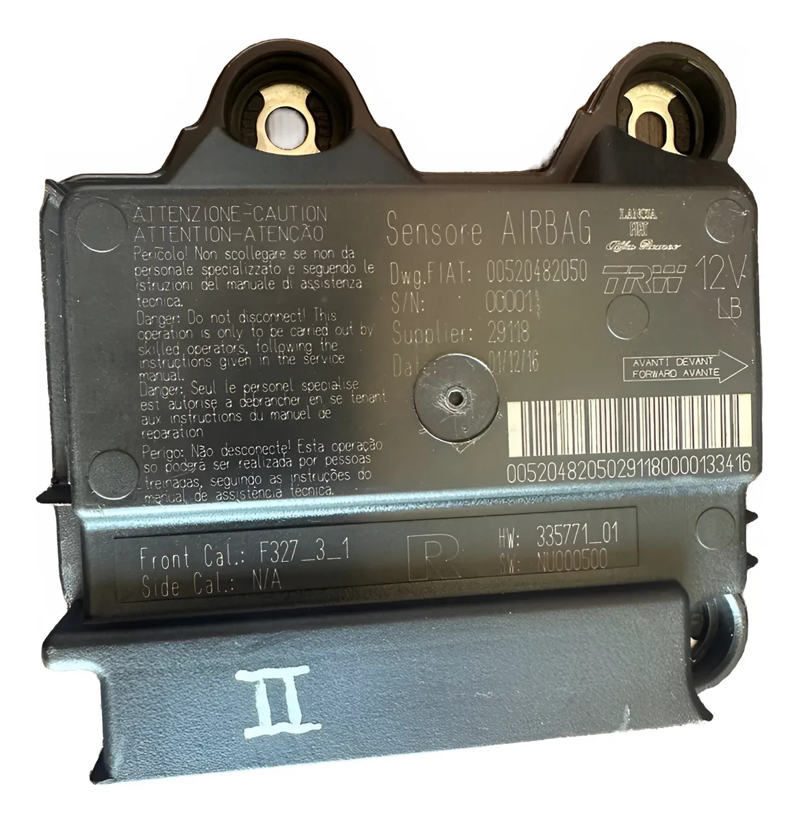 Módulo Airbag Fiat Letra R - Siena Palio Strada - Original usado 00520482050