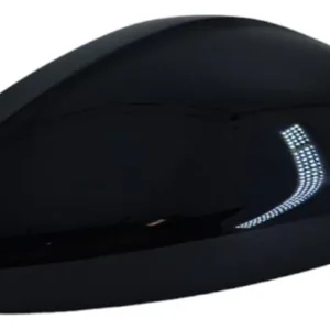 Cubierta de espejo retrovisor del lado del pasajero, color negro brillante, para Citroën C3 2023