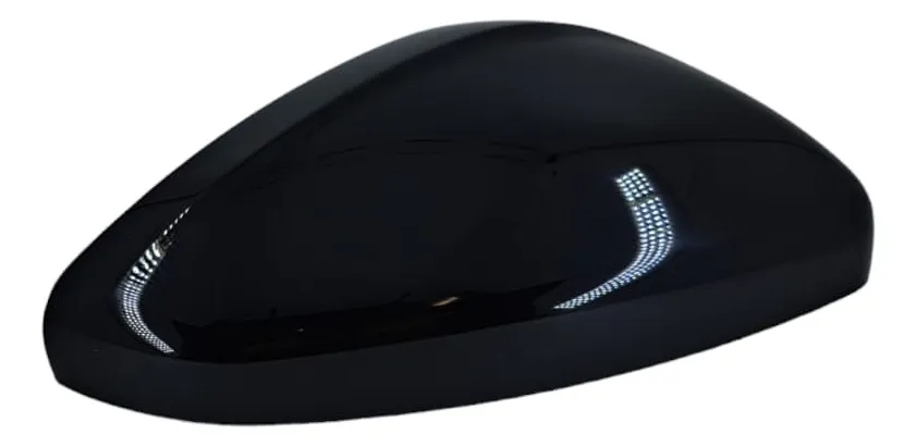 Cubierta de espejo retrovisor del lado del pasajero, color negro brillante, para Citroën C3 2023