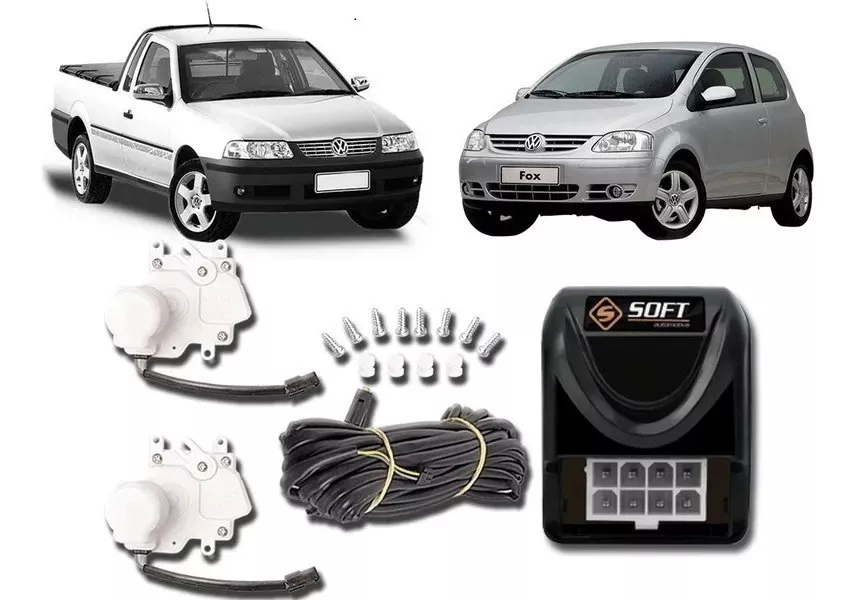 Kit de cerradura eléctrica original Gol Saveiro Fox G2 G3 2 puertas - Imagem 2