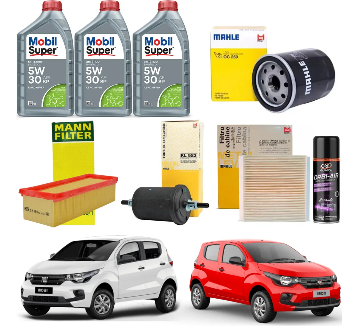 Kit Cambio Aceite 5w30 Mobi 1.0 4c 2016 2017 2018 2019 2020