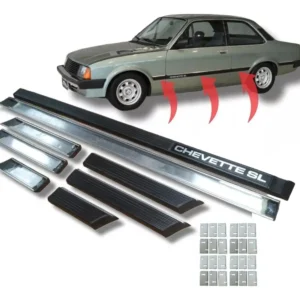 Juego de molduras laterales de goma Chevette Sl 83/93 originales