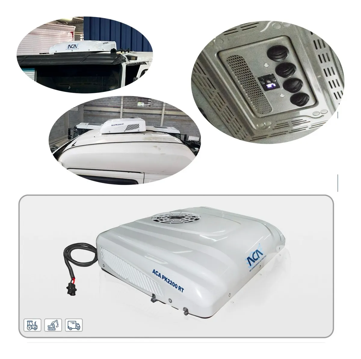 Kit Aire Acondicionado Eléctrico De Teto Completo Tractores 12v