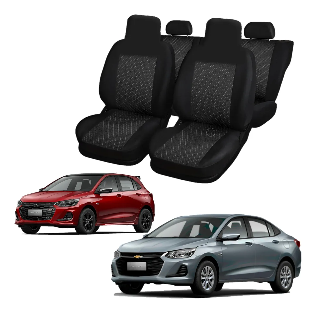 Fundas de tela para asientos de coche GM New Onix 2020-2025