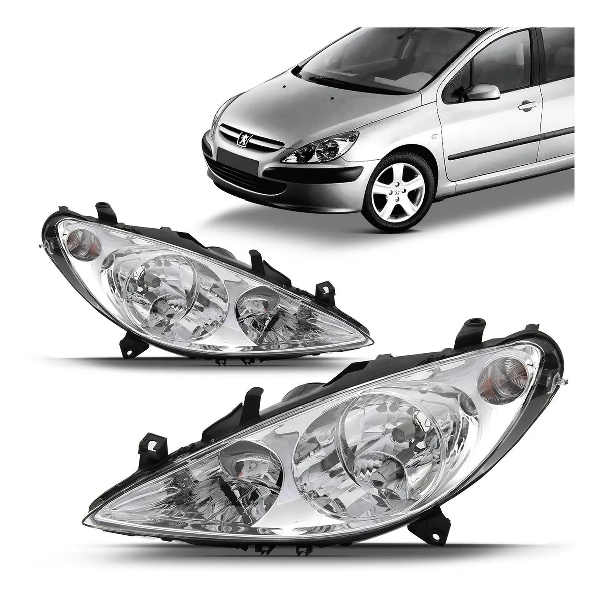 Faro delantero Peugeot 307 2003 2004 2005 2006 con auxiliar