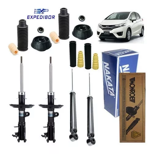 4 Amortiguadores Honda Fit + batentes2014 2015 2016 2017