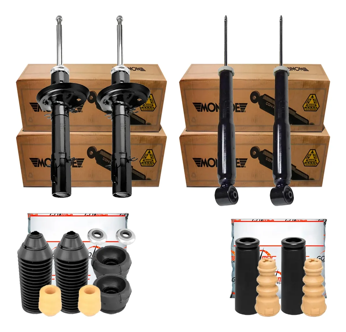 KIT AMORTIGUADOR DELANTERO/TRASERO VW BORA/GOLF MONROE