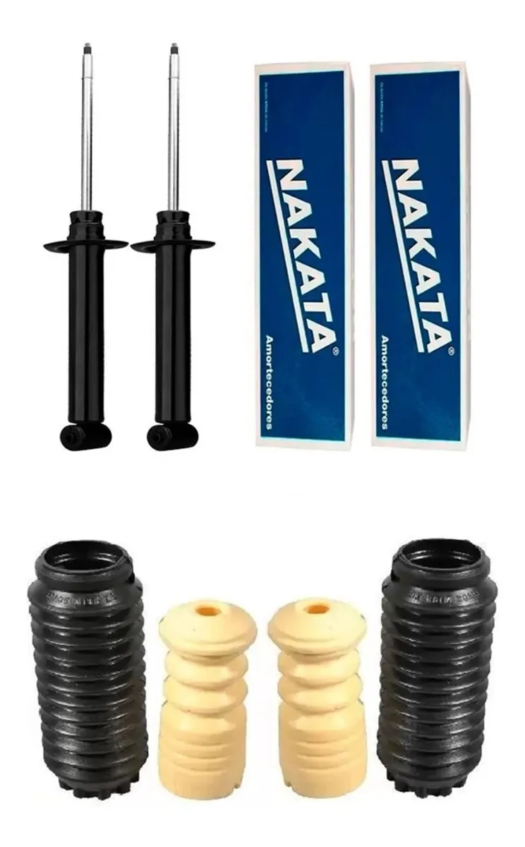 Par de Amortiguadores Traseros Gol G5 G6 G7 Nakata + Kit