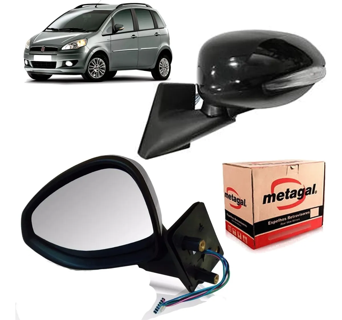 Espejo retrovisor + intermitente original Idea 2011 2012 13 2014 2015 2016