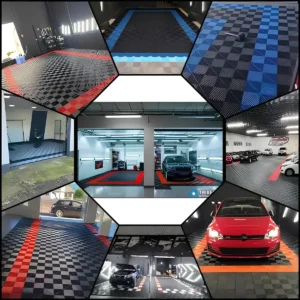 Kit de 8 baldosas modulares para suelos de hogar/centro automotriz (2 metros cuadrados)