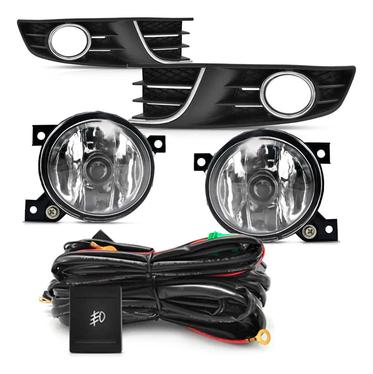Kit de luces antiniebla para Polo 2012, 2013, 2014 y 2015 con botón cuadrado