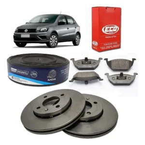 Par de discos y pastillas de freno para Gol 1.6 2017 2018 2019 2020