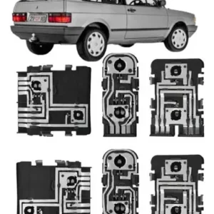 Jg 6 Circuit Portalámparas Trasera Cuadrada Gol 87 a 94
