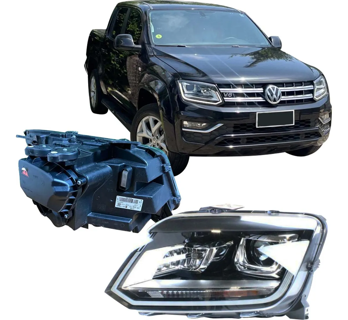 Par De Faros Amarok 2017 2018 2019 2020 Motor Eléctrico Led