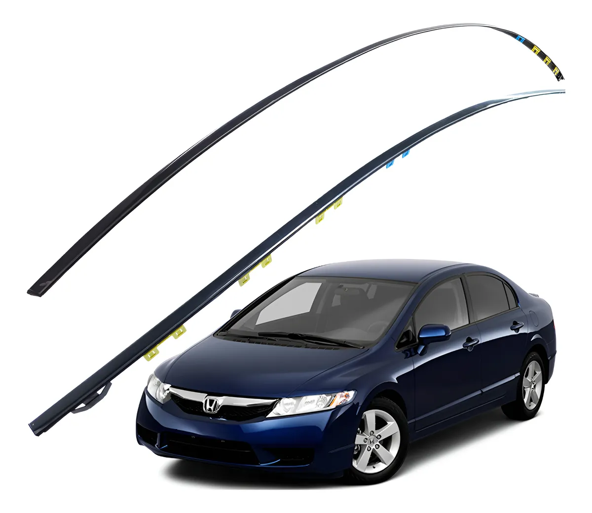 Par Gomas Moldura Techo Honda Civic 2007 Al 2012