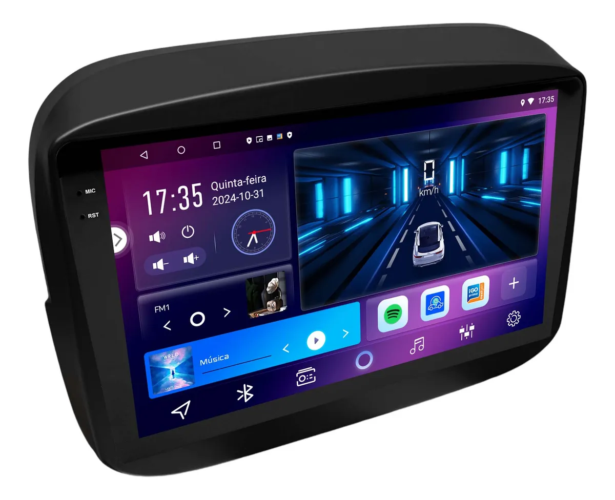 Multimedia Fiat Mobi Como Android 14 2gb 64gb 9p Carplay - Imagem 2