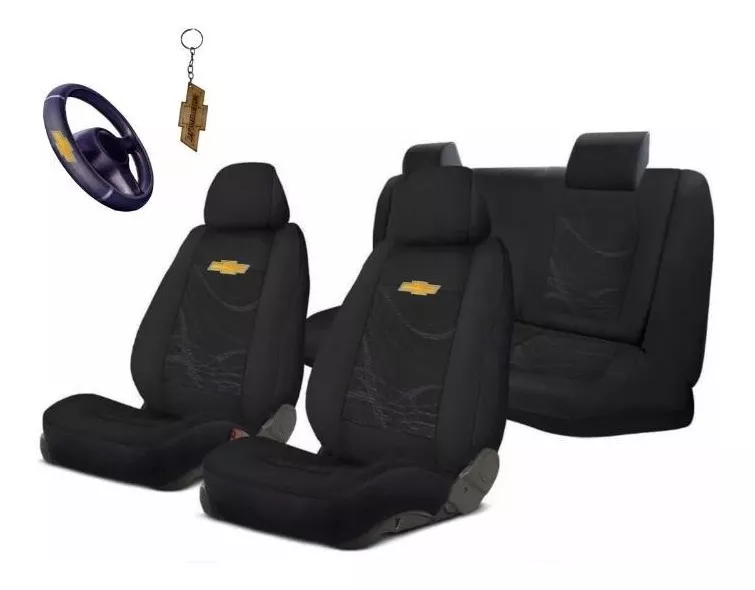Funda de asiento de coche de tela gruesa gm onix prisma lt / ls / joy