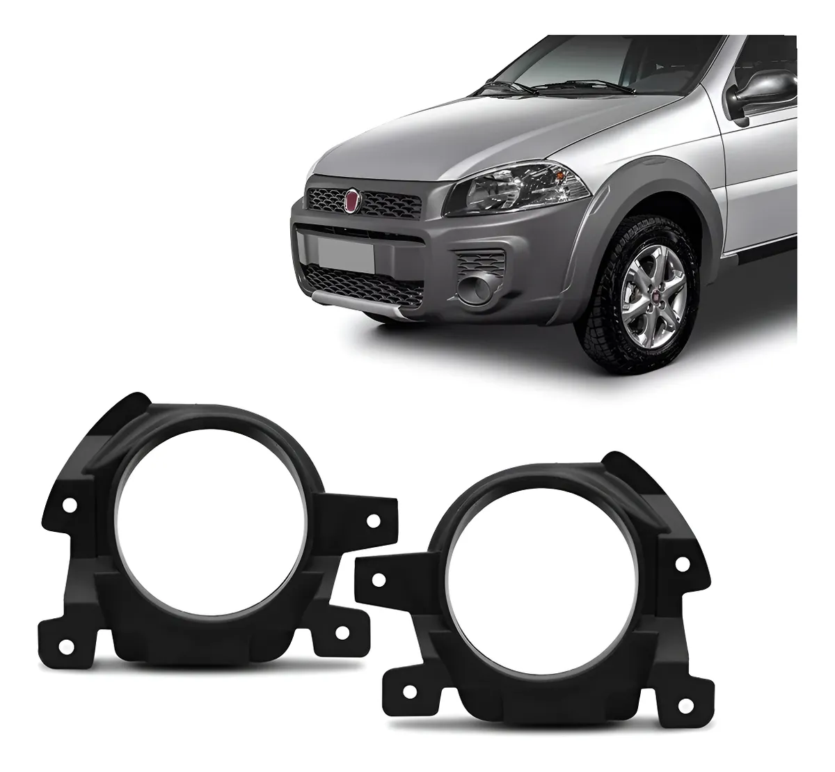 Par de soportes de faros antiniebla Strada Working 2014 2015 16 17 18 19