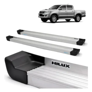 Estribo Hilux Cabina Dupla 2008 2009 2010 Aluminio Cromado