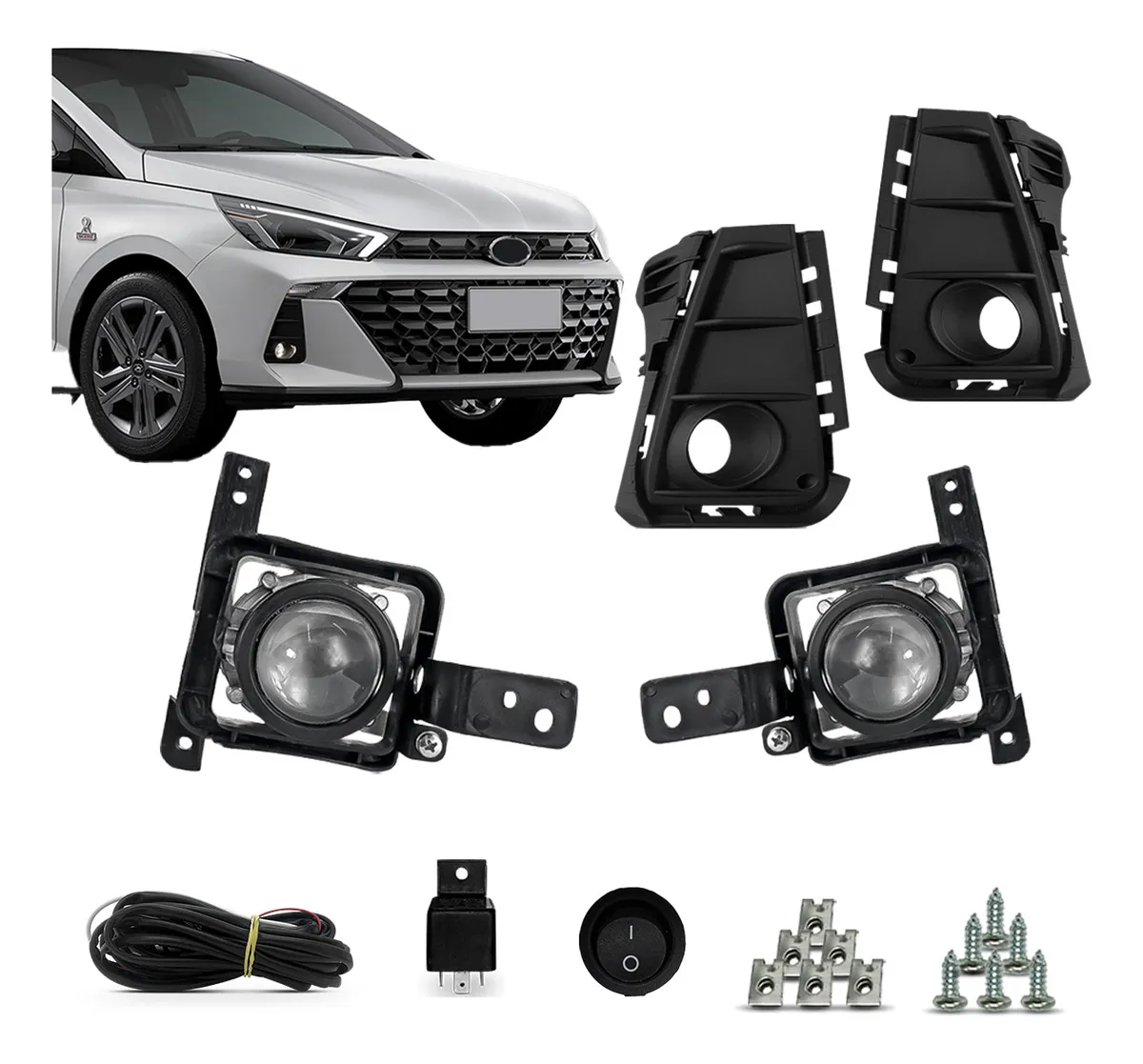 Hb20 2024 2025 Kit Faros caminero Touch Boton Y Marco