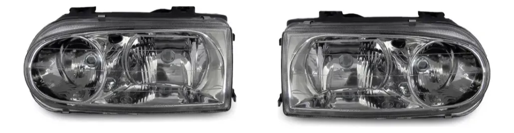 Par de faros delanteros de doble foco Mod Gti Gol Saveiro G2 Ball Smooth Lens