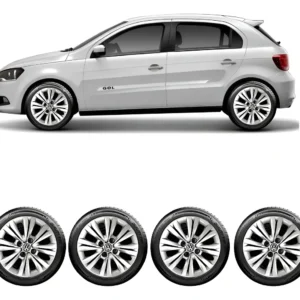 Juego de 4 Tazas aro 15 Gol Voyage Saveiro G4, G5, G6, G7, G8