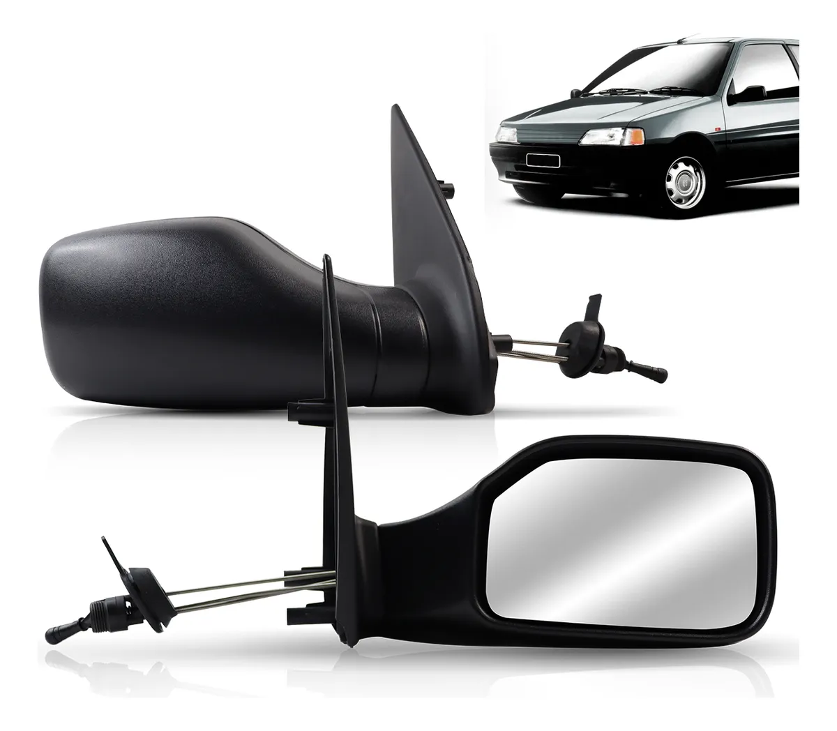 Par De Retrovisores Peugeot 106 91 92 93 94 95 Control Interno