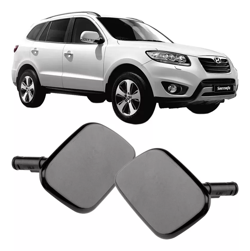 Par de cubiertas de boquilla para faros delanteros de Santa Fe 2010 2011 2012 2013