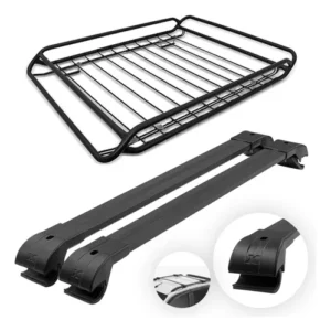 Par de platos anchos + portaequipajes de rejilla grande