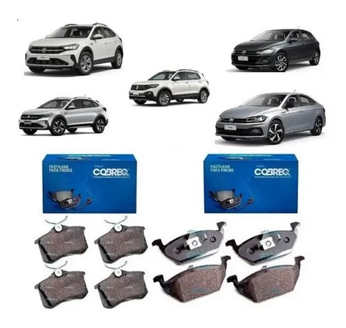 Juego Completo de Pastillas de Freno COBREQ – Delanteras y Traseras – VW T-Cross 1.0 200 TSI