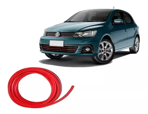 aplique rojo para parrilla y paragolpes Volkswagen gol