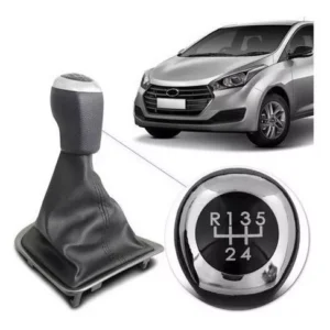 Pomo de la palanca de cambios Bola + Maletero Negro Hyundai HB20 2014