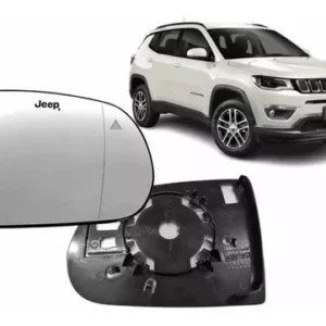 Lente de Cristal Retrovisor Jeep Compass 2020 2021 2022 C/sensor