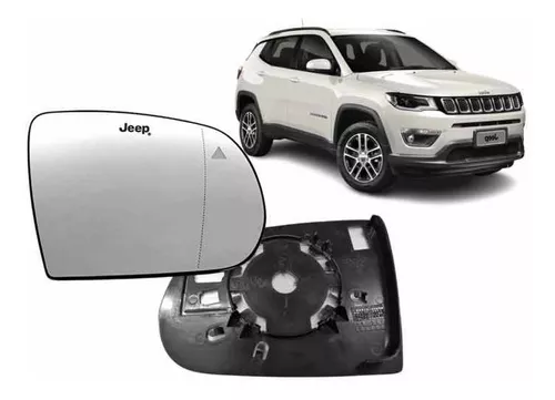 Lente de Cristal Retrovisor Jeep Compass 2020 2021 2022 C/sensor