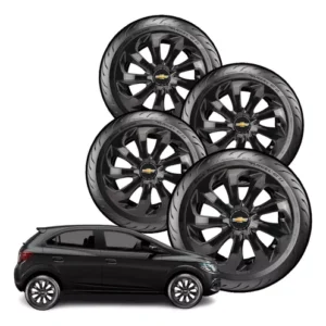 Juego de tazas deportivos negros Chevrolet 15