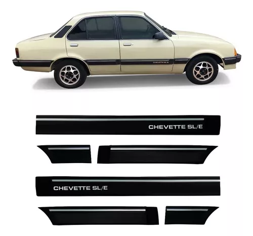 Juego de molduras laterales Chevette Sl/e 87 92 4 puertas con grapas