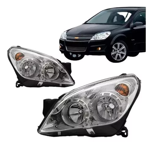 Par De Faros Vectra Gt Gtx 2009 2010 2011 2012 Cromados