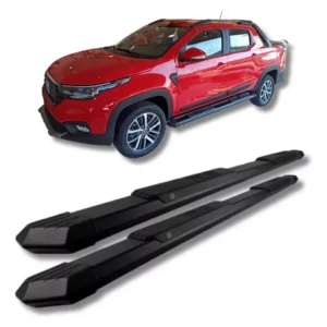 Estribo Extremo Para Fiat Strada 2020 Al 2024 Negro
