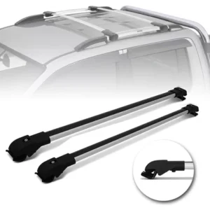 Portaequipajes con barra transversal negro para todos los vehículos