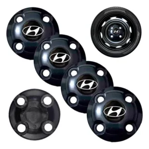 Juego de 4 tapacubos central rueda de hierro Hyundai HB20