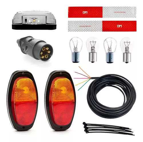 Kit de instalación de remolque con lámparas halógenas