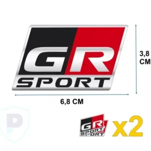 Par de apliques Gr Sport Emblema Gazoo Racing Toyota